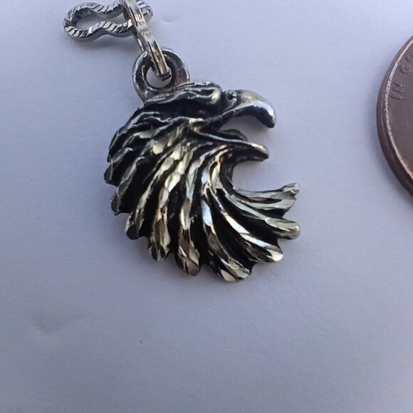Two Vintage Signed Pewter Eagle Charms - EJC Stamp - Picture 2 of 4